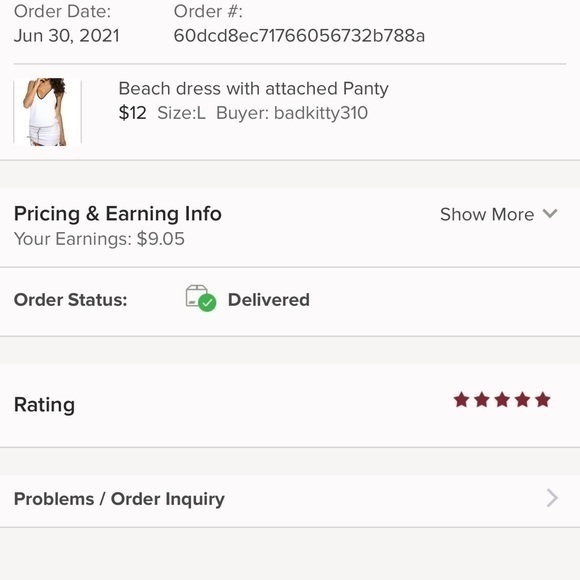 Beach dress with attached Panty - Picture 9 of 10